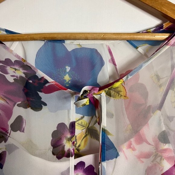 Nightie/nightgown Set in Gorgeous Floral Pattern Size M/L - Picture 3 of 8